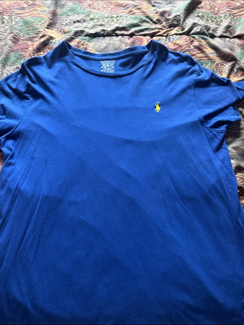 Polo by Ralph Lauren Men’s Crew Tee in Royal Blue with Yellow Pony